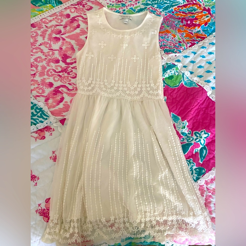 Lacey White Floral Dress
